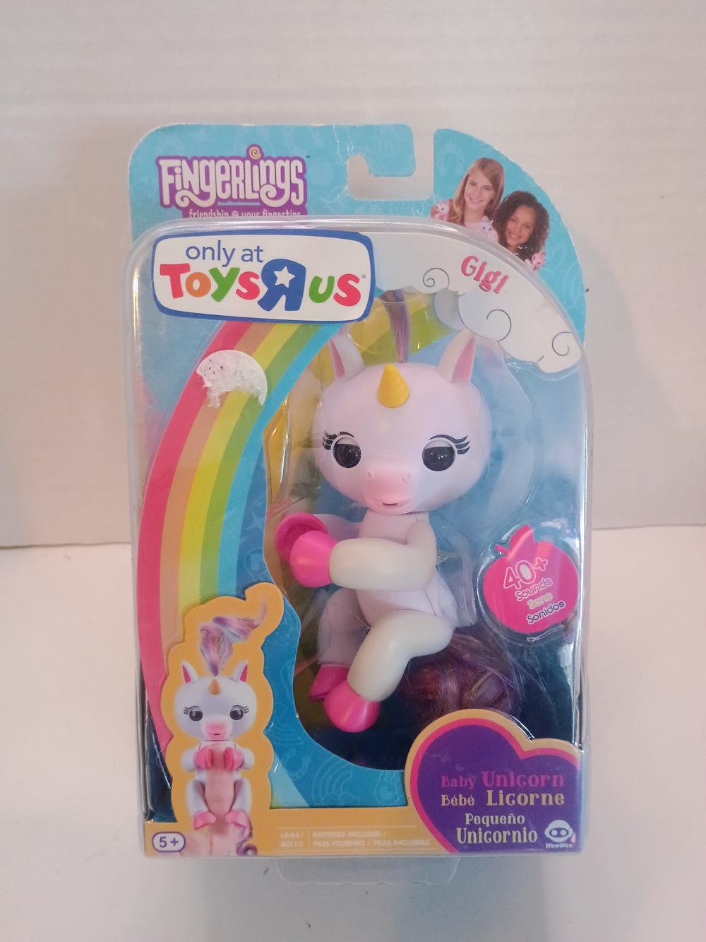 Fingerlings Gigi Baby Unicorn Toy - Pink and White Interactive Plush